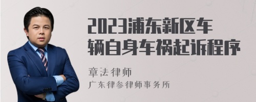 2023浦东新区车辆自身车祸起诉程序