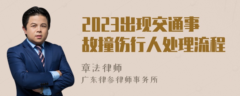 2023出现交通事故撞伤行人处理流程