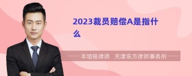 2023裁员赔偿A是指什么