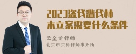 2023盗伐滥伐林木立案需要什么条件