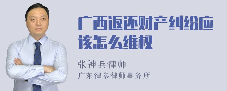 广西返还财产纠纷应该怎么维权