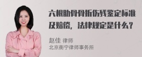 六根肋骨骨折伤残鉴定标准及赔偿，法律规定是什么？