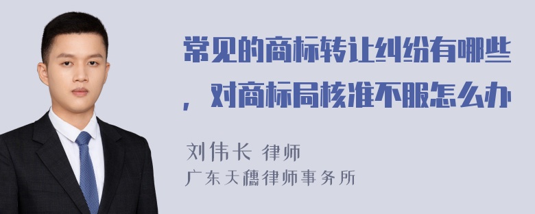 常见的商标转让纠纷有哪些，对商标局核准不服怎么办