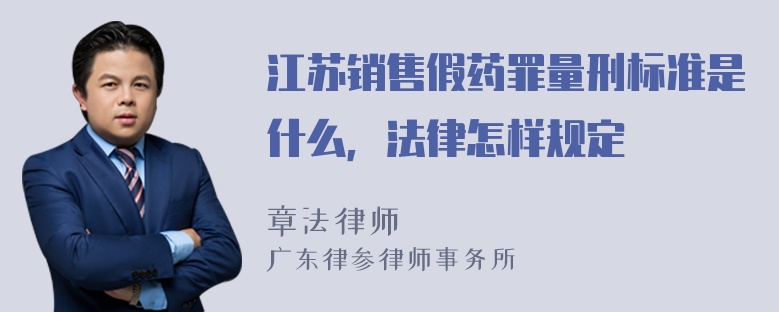 江苏销售假药罪量刑标准是什么，法律怎样规定