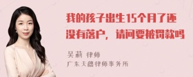 我的孩子出生15个月了还没有落户，请问要被罚款吗