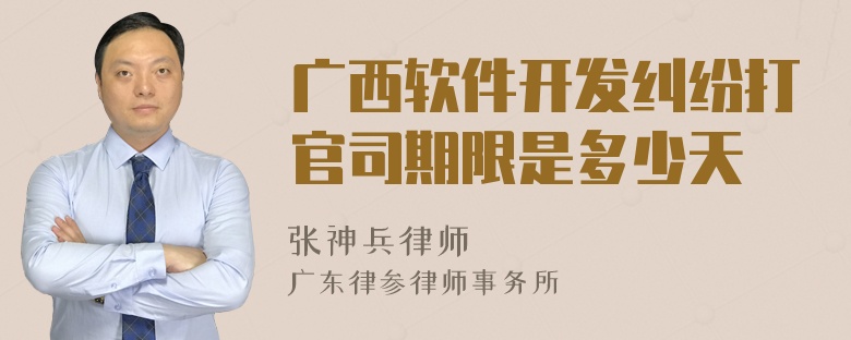 广西软件开发纠纷打官司期限是多少天