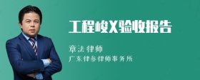 工程峻X验收报告