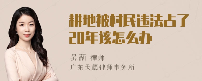 耕地被村民违法占了20年该怎么办