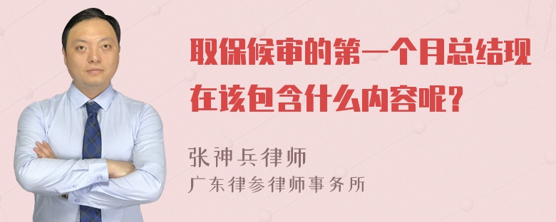 取保候审的第一个月总结现在该包含什么内容呢？