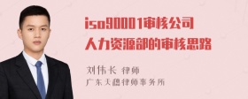 iso90001审核公司人力资源部的审核思路