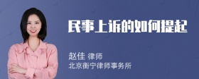 民事上诉的如何提起