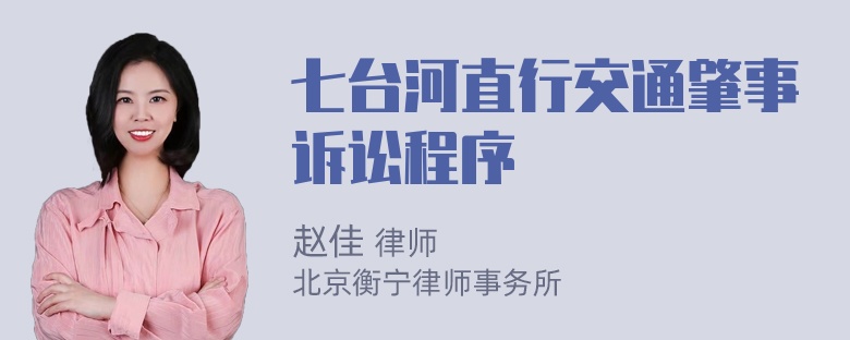 七台河直行交通肇事诉讼程序