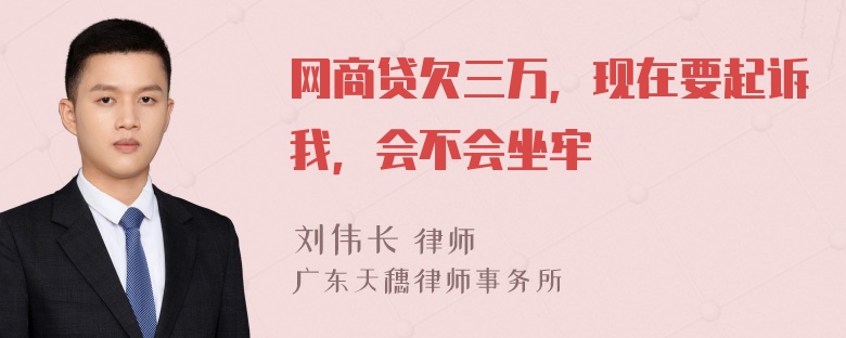 网商贷欠三万，现在要起诉我，会不会坐牢