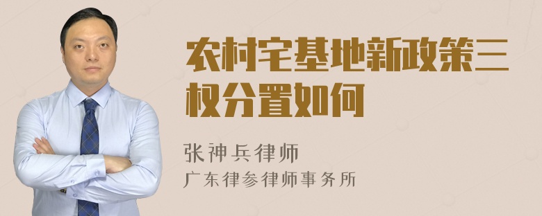 农村宅基地新政策三权分置如何