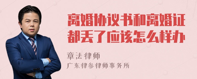 离婚协议书和离婚证都丢了应该怎么样办