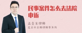 民事案件怎么去法院申诉