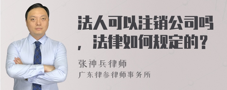 法人可以注销公司吗，法律如何规定的？