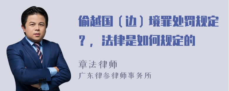 偷越国（边）境罪处罚规定？，法律是如何规定的