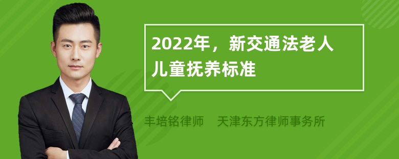 2022年，新交通法老人儿童抚养标准