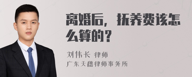 离婚后，抚养费该怎么算的？