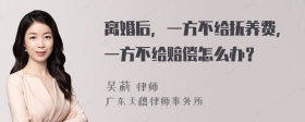 离婚后，一方不给抚养费，一方不给赔偿怎么办？