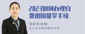 2023如何办理自费出国留学手续