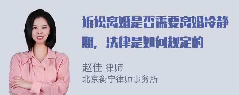 诉讼离婚是否需要离婚冷静期，法律是如何规定的