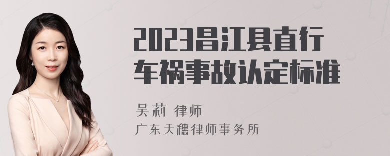2023昌江县直行车祸事故认定标准