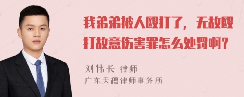 我弟弟被人殴打了，无故殴打故意伤害罪怎么处罚啊？