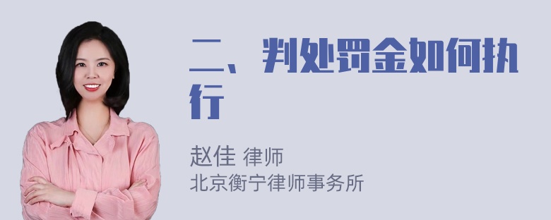 二、判处罚金如何执行