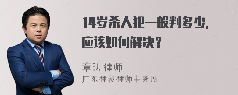 14岁杀人犯一般判多少，应该如何解决？