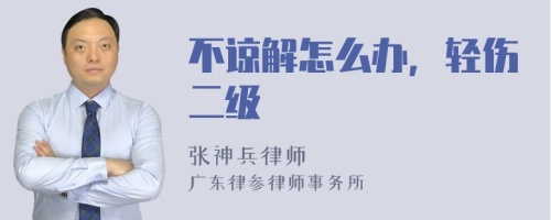 不谅解怎么办，轻伤二级