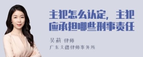 主犯怎么认定，主犯应承担哪些刑事责任