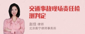 交通事故现场责任检测判定