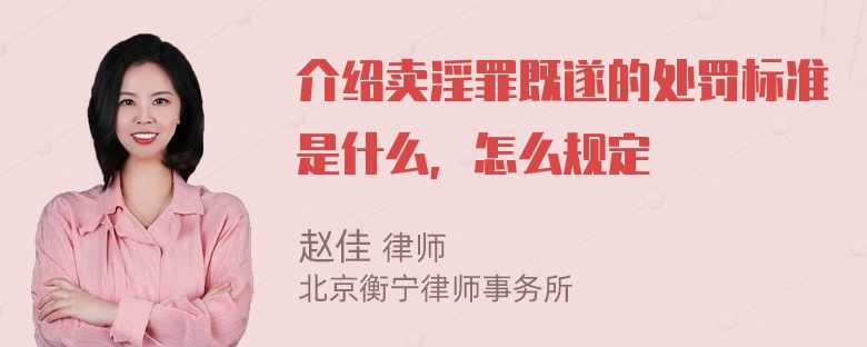 介绍卖淫罪既遂的处罚标准是什么，怎么规定