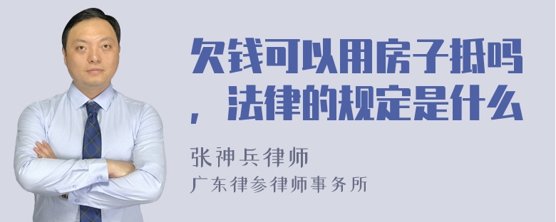 欠钱可以用房子抵吗，法律的规定是什么