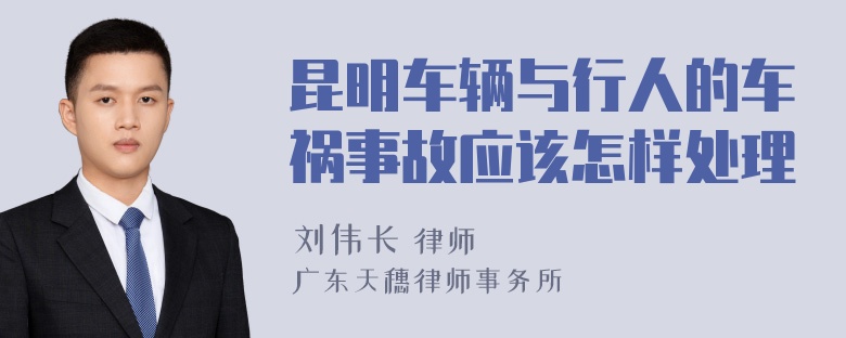 昆明车辆与行人的车祸事故应该怎样处理