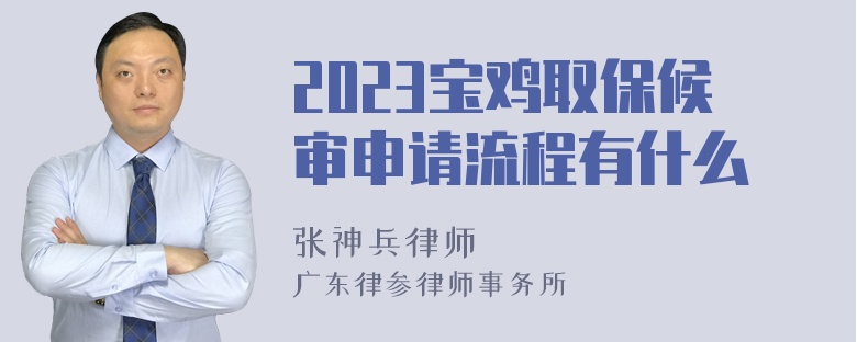 2023宝鸡取保候审申请流程有什么