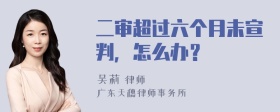 二审超过六个月未宣判，怎么办？