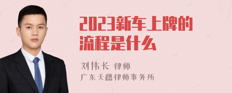 2023新车上牌的流程是什么