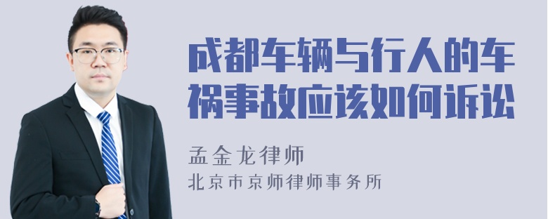 成都车辆与行人的车祸事故应该如何诉讼