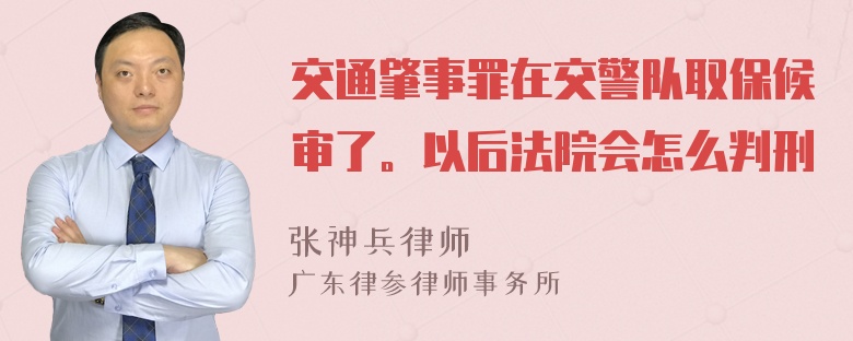 交通肇事罪在交警队取保候审了。以后法院会怎么判刑