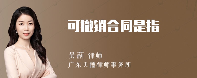 可撤销合同是指