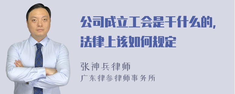 公司成立工会是干什么的，法律上该如何规定