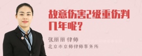 故意伤害2级重伤判几年呢？