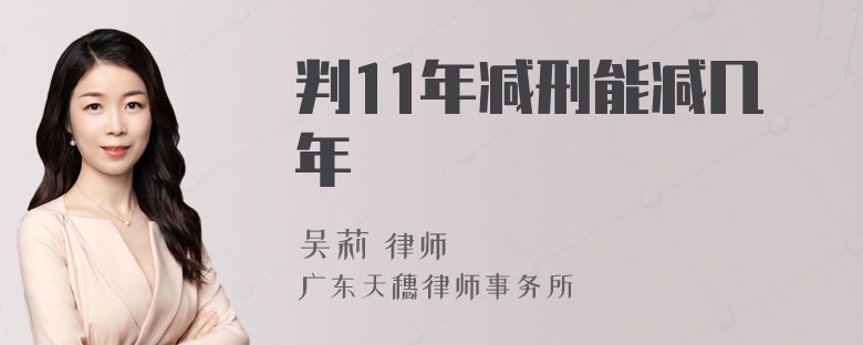 判11年减刑能减几年