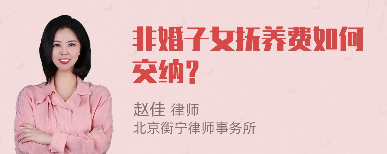 非婚子女抚养费如何交纳？