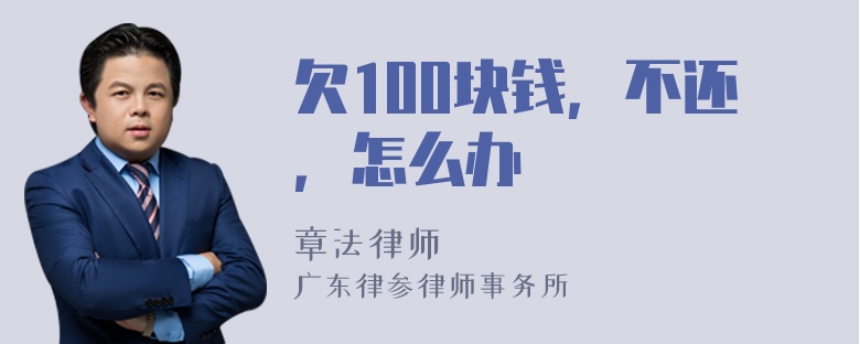 欠100块钱，不还，怎么办