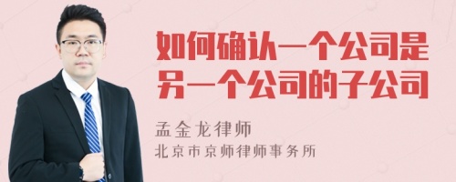 如何确认一个公司是另一个公司的子公司