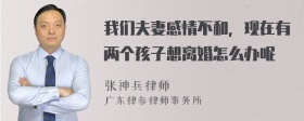 我们夫妻感情不和，现在有两个孩子想离婚怎么办呢